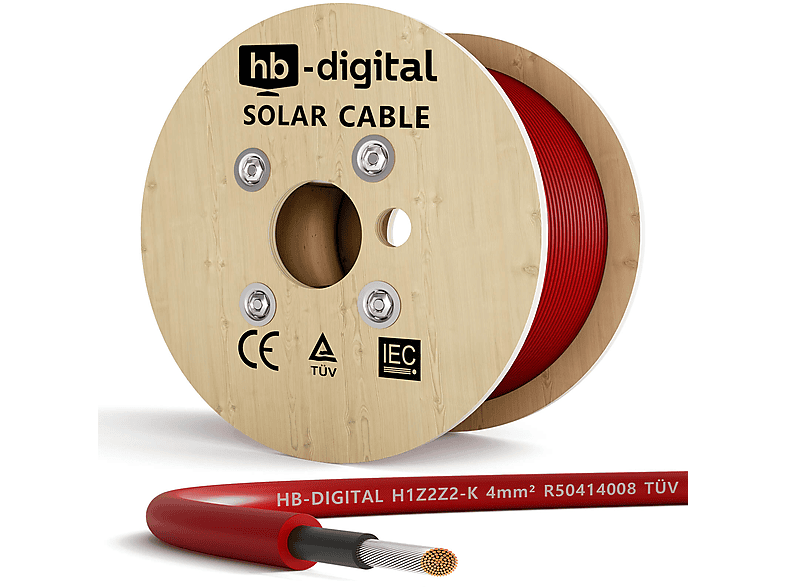 Qabl Solarkabel, 6 mm², 25 m, zwart, zonnekabel H1Z2Z2, TÜV-getest, uv- bestendig, flexibel, PV-kabel, fotovoltaïsche kabel, aansluitkabel voor zonnepaneel