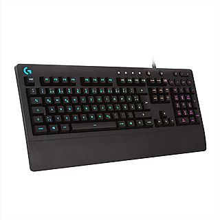 Teclado gaming - LOGITECH 920-008087, Bluetooth, USB, Alámbrico, Teclas iluminadas, Negro