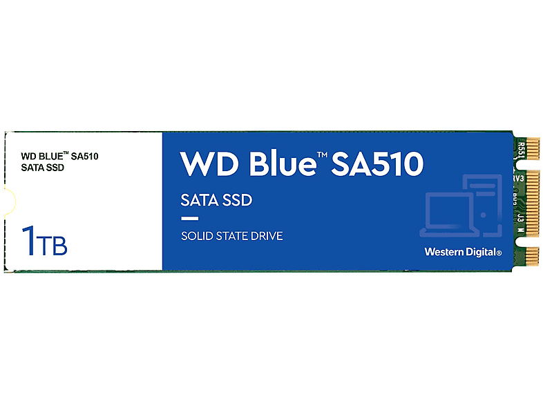 WD WDS100T3B0B BLUE SA510 SATA M.2 1TB, 1 TB, SSD, 0 Zoll, intern