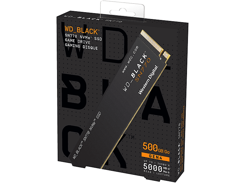 WD WDS500G3X0E SN770 NVME 500GB, 500 GB, SSD, 0 Zoll, intern