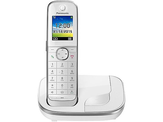 Teléfono inalámbrico - PANASONIC KX-TGJ310GW, Análogo, Blanco