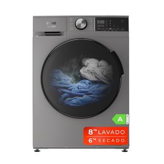 Lavadora secadora  - Nova 8/6X EVVO, 1350 rpm, 13 programas, Inox