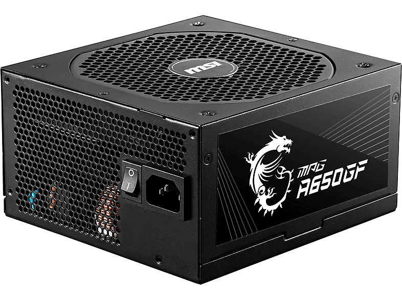 Fuente de alimentación para PC  - MSI MPG A650GF unidad de fuente de alimentación 650 W 24-pin ATX ATX Negro MSI