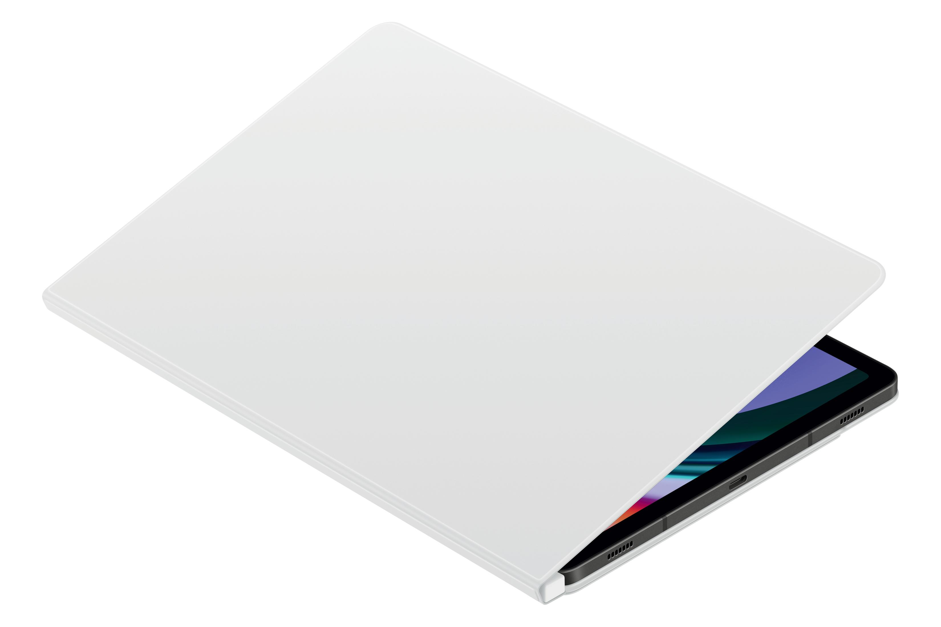 Biała obudowa tabletu z częściowo widocznym tabletem pod spodem.