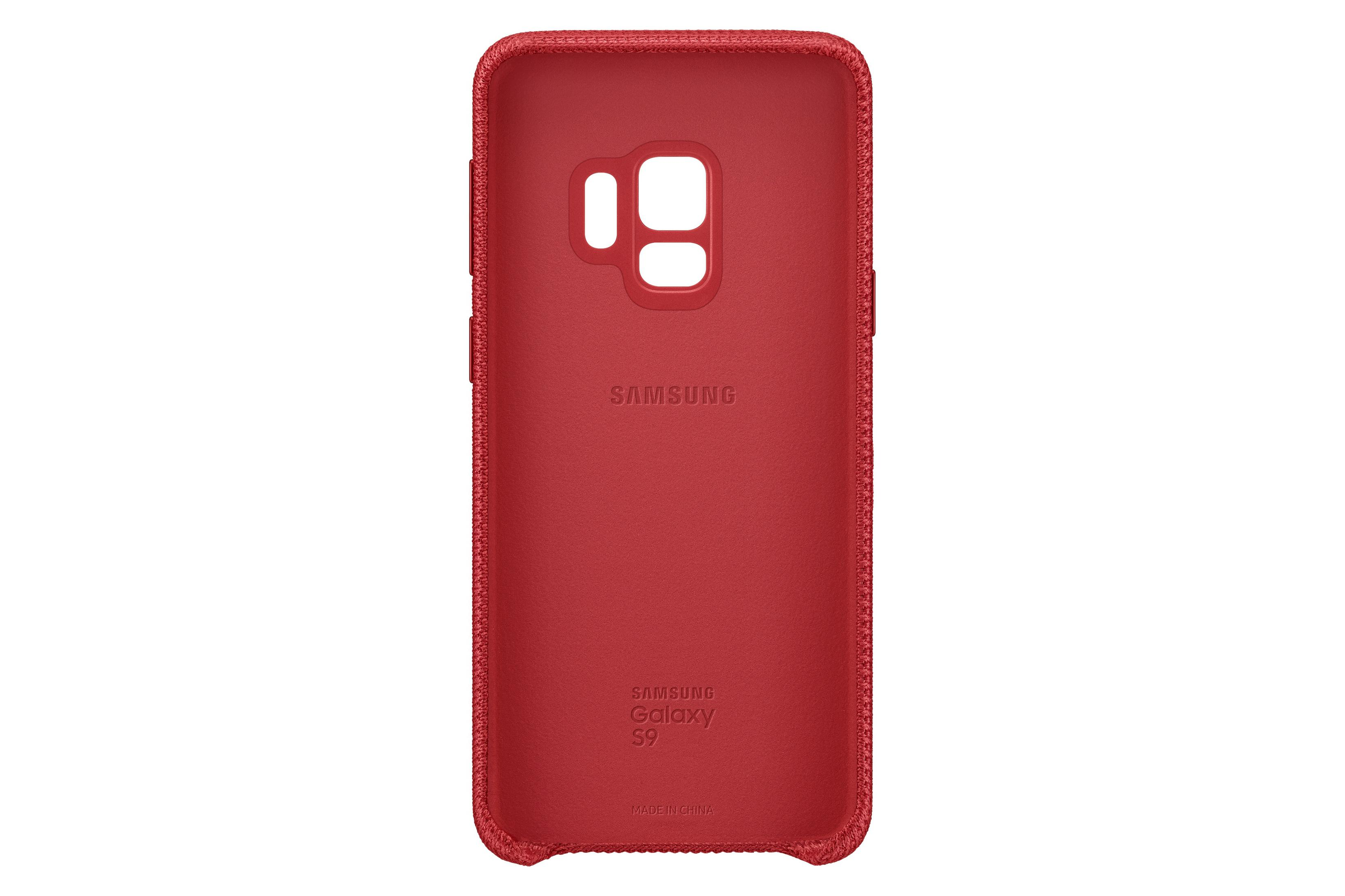 Custodia per telefono rossa. Vista interna. La custodia è di colore rosso pieno.