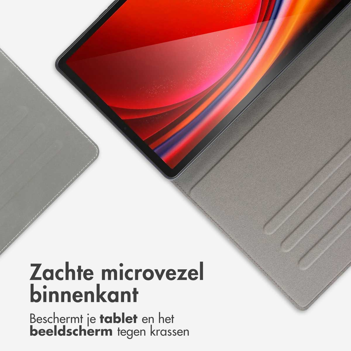 Tablethoes met zachte microvezel binnenkant, beschermt tablet en scherm tegen krassen.