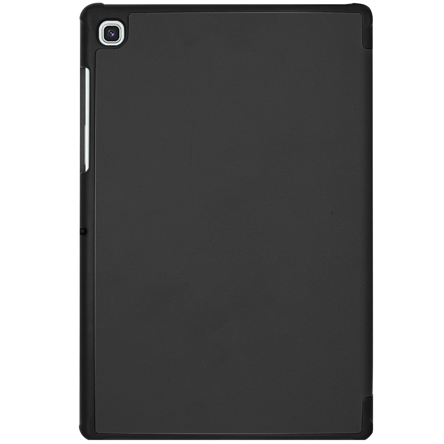 Black tablet case with camera cutout at the top left.