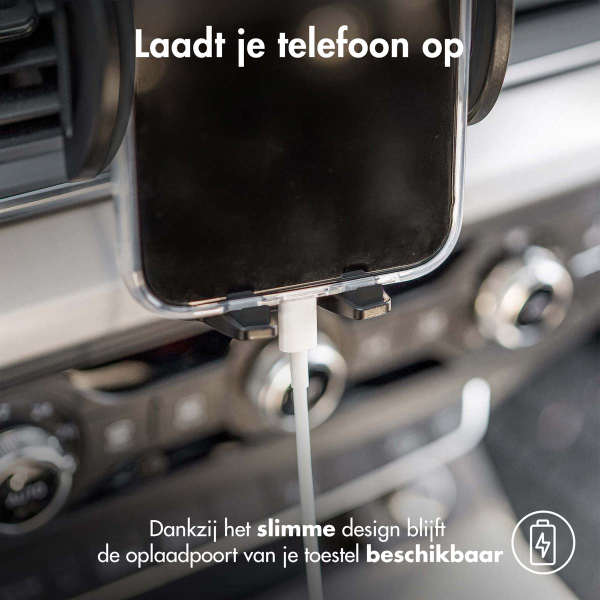 IMOSHION Telefoonhouder auto - Ventilatierooster - Geschikt voor alle Smartphones - Car holder