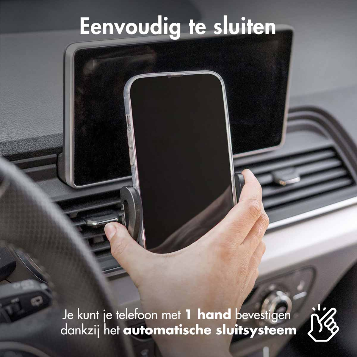 IMOSHION Telefoonhouder auto - Ventilatierooster - Geschikt voor alle Smartphones - Car holder