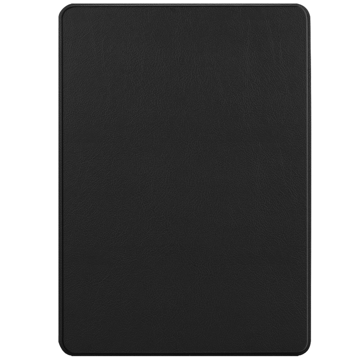A plain black tablet case. The case is rectangular and has a slightly textured surface.