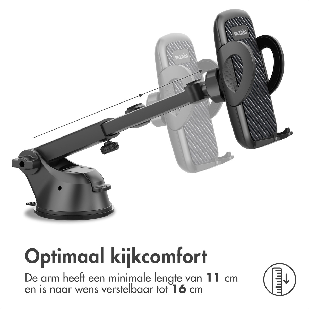 IMOSHION Telefoonhouder auto - Dashboard - Raam - Geschikt voor alle Smartphones - Car holder