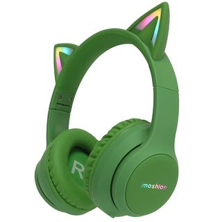 IMOSHION Kids LED Light Cat Ear Bluetooth Headphones Koptelefoon Groen