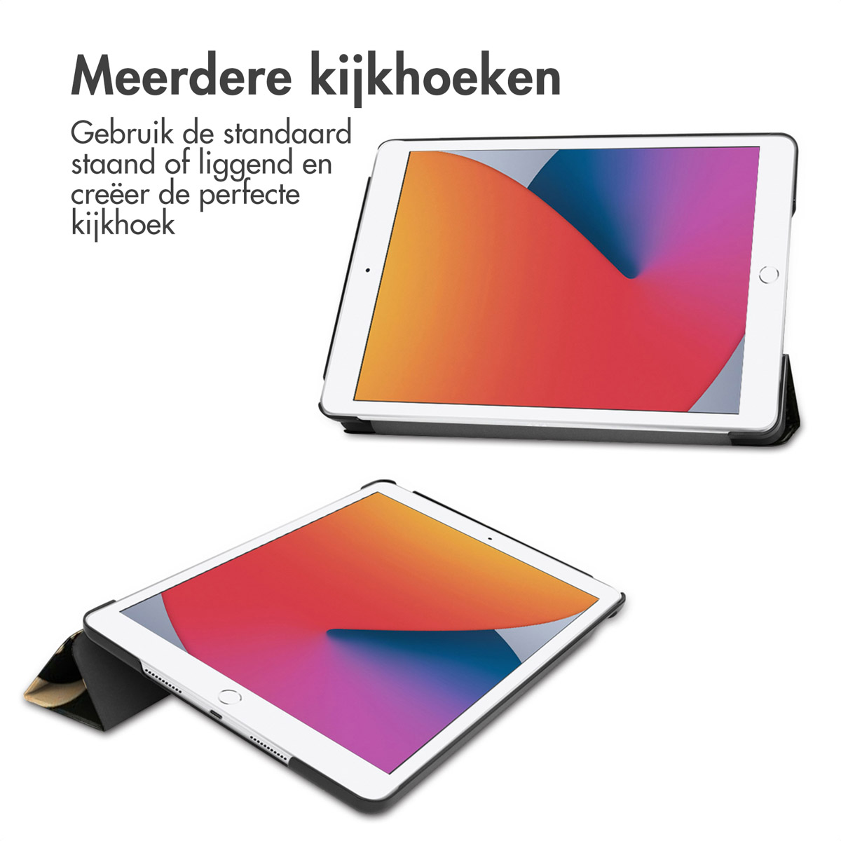 Tablets in cases. Two tablets are shown at different angles, both open.