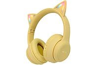 IMOSHION Kids LED Light Cat Ear Bluetooth Headphones Koptelefoon Geel
