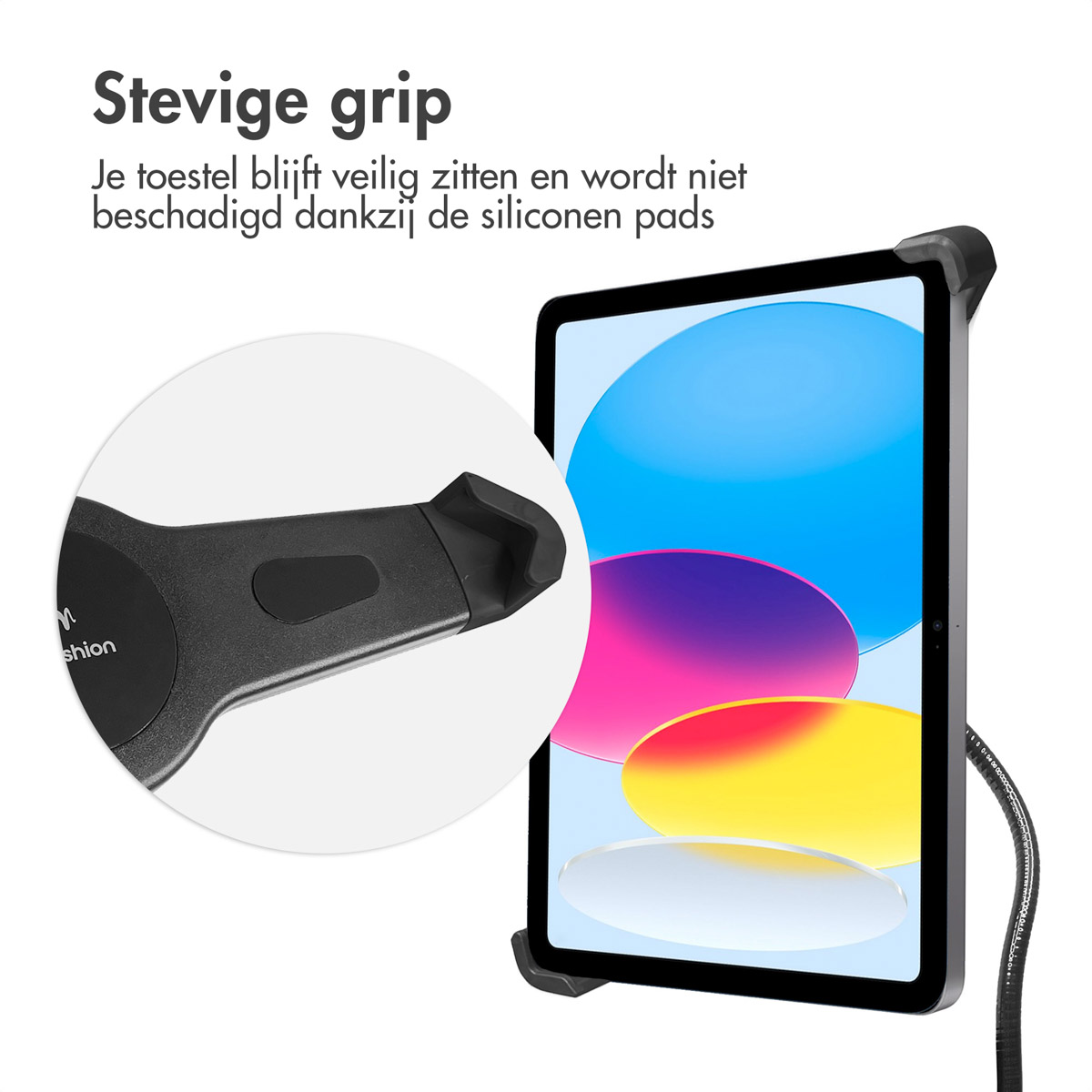 CLM-Tech Zwanenhals Klem voor 4-11 inch Tablet PC's en Smartphone, Telefoon Houder Stand flexibele verstelbare arm Clip voor bed bureau tafel, 78 cm lang, wit