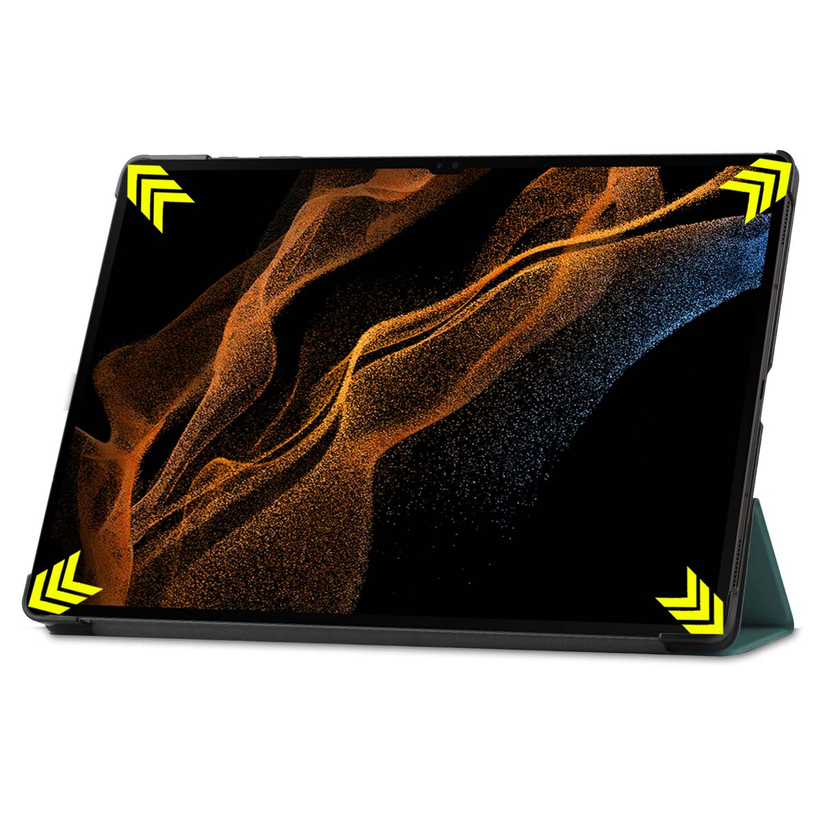 IMOSHION Coque folio compatible avec Samsung Galaxy Tab S8 Ultra Étui pour Tablette 14,6 pouces Vert foncé