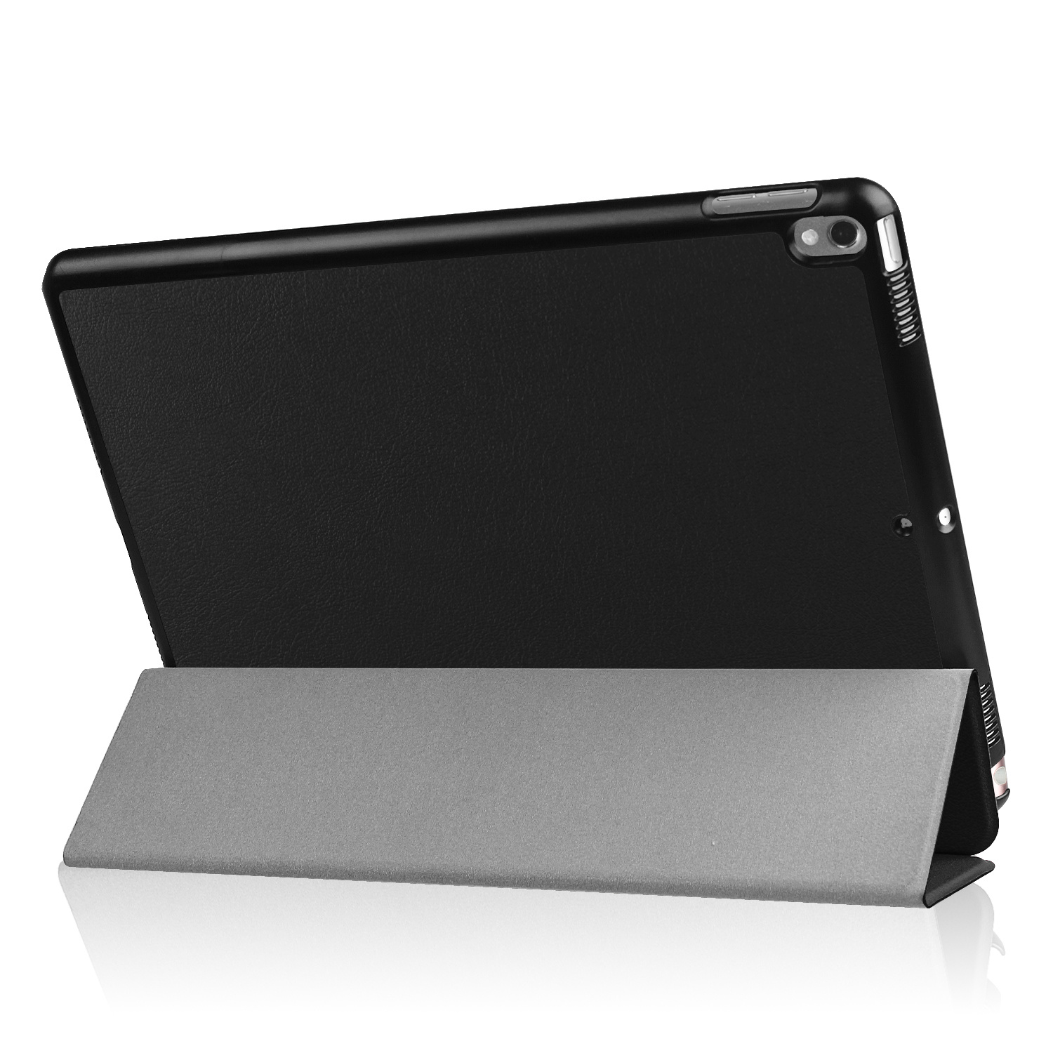 IMOSHION Trifold Bookcase geschikt voor Apple iPad Air 10.5 (2019)/Apple iPad Pro 10.5 (2017) Tablet Hoes 10,5 inch Zwart
