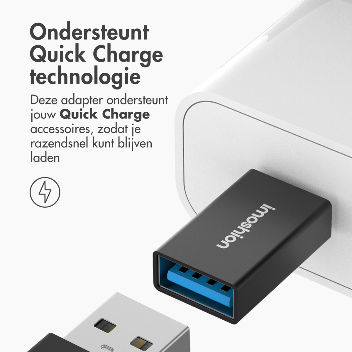 IMOSHION 2X USB C (Male) naar USB A 3.1 (Female) USB hub