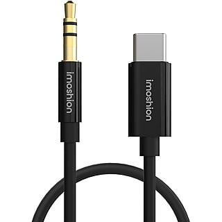 IMOSHION AUX male to USB C male Audio kabel  Zwart