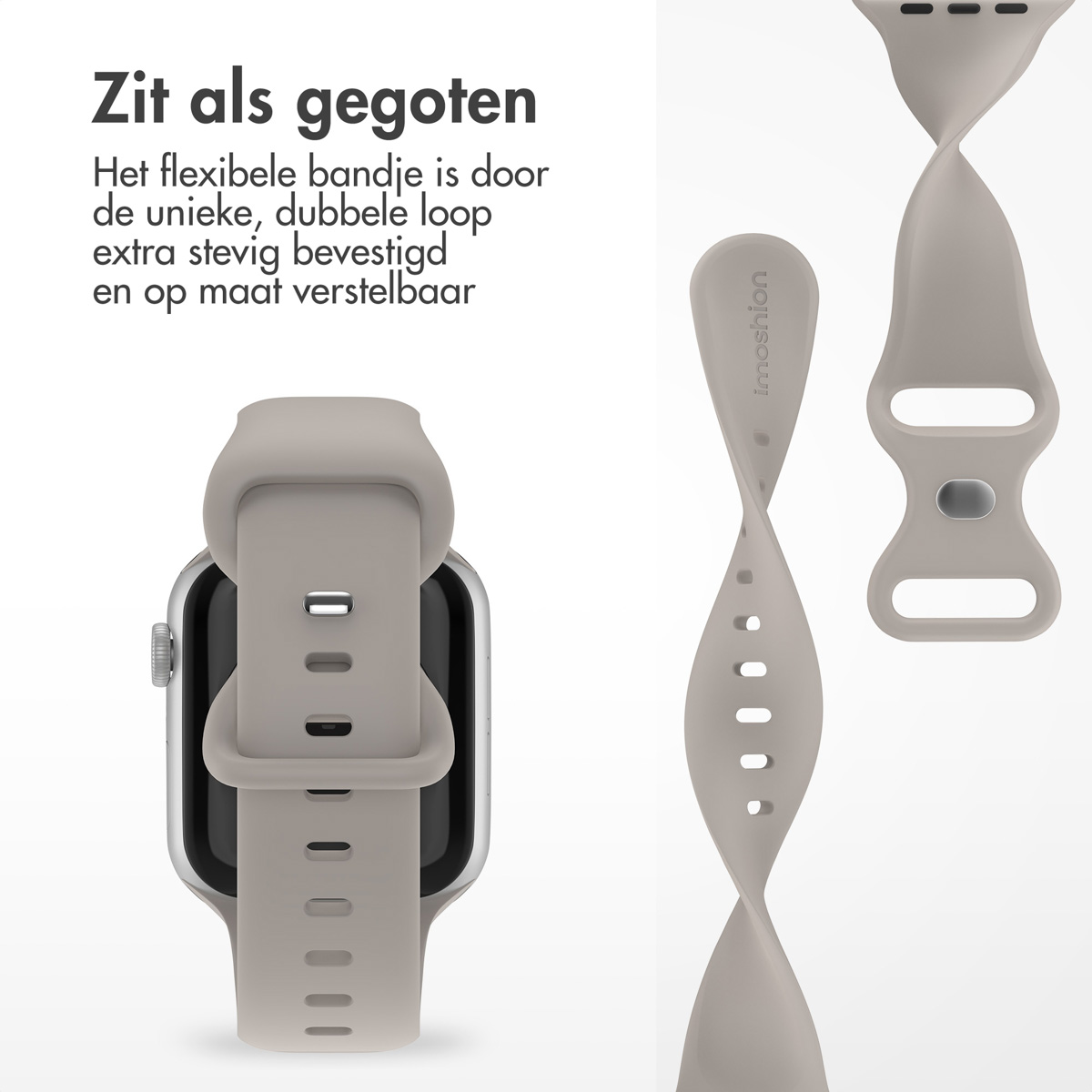 A watch and light brown watch bands. One band is attached to the watch.