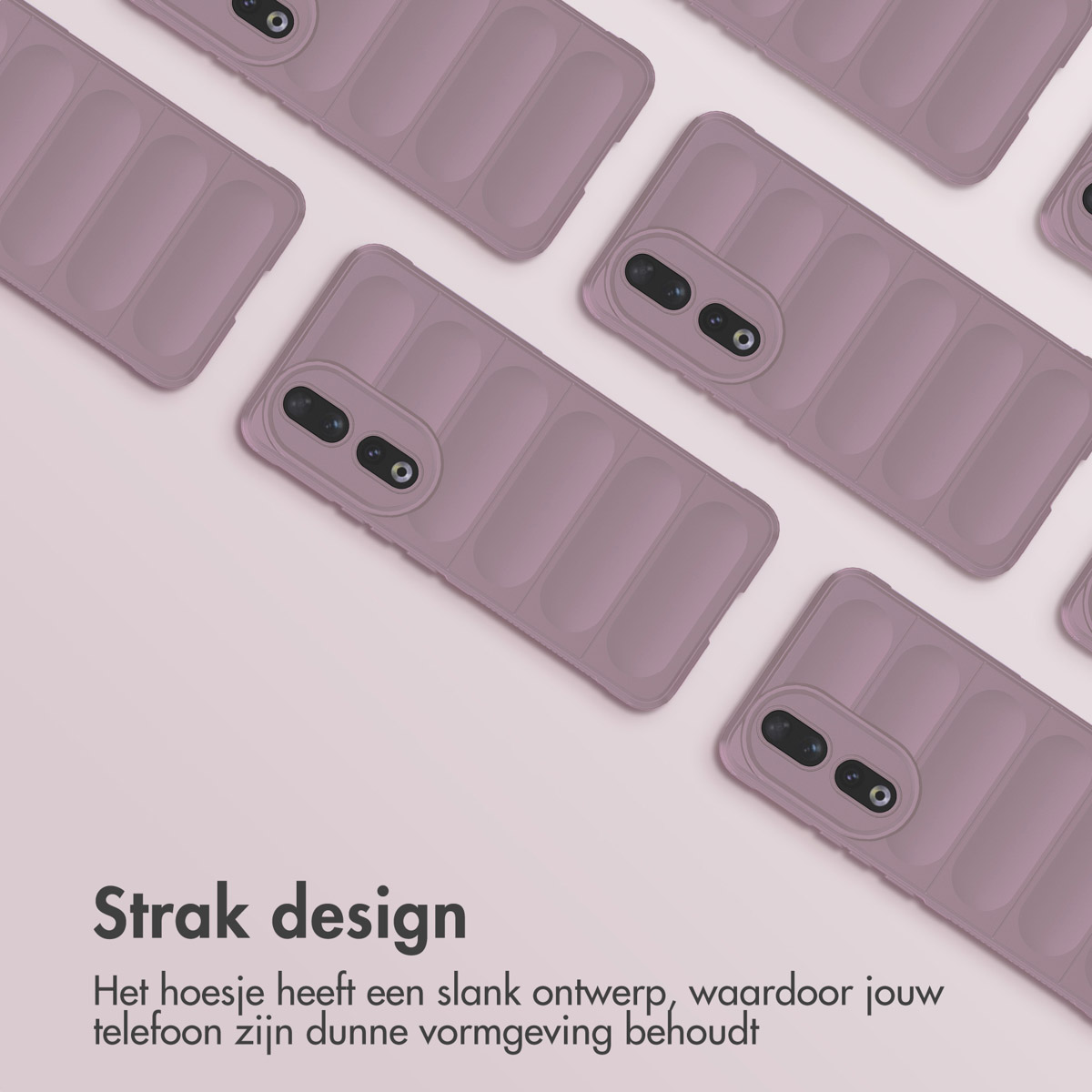 Roze telefoonhoesjes. Meerdere hoesjes zijn zichtbaar. Roze achtergrond. Bovenaanzicht.