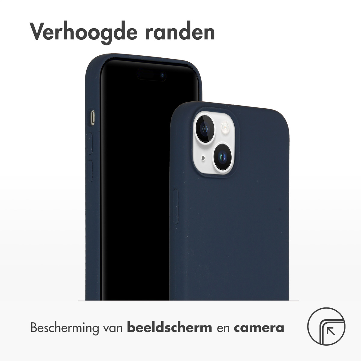 Deux téléphones avec étuis. Un avec des bords surélevés, protégeant l'écran et la caméra.