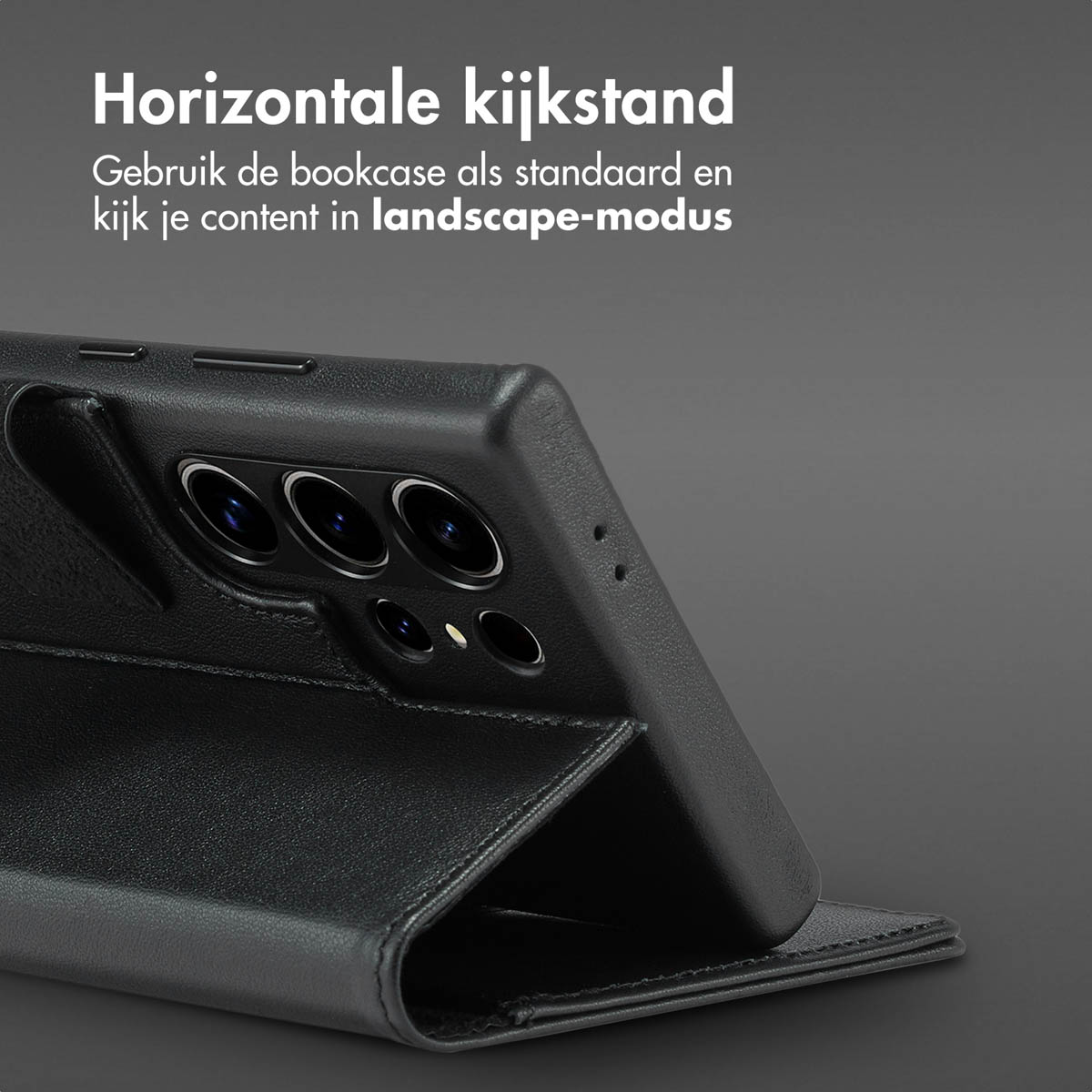 ACCEZZ Coque folio compatible avec Samsung Galaxy S24 Ultra Étui de Téléphone voor Samsung Samsung Galaxy S24 Ultra Noir