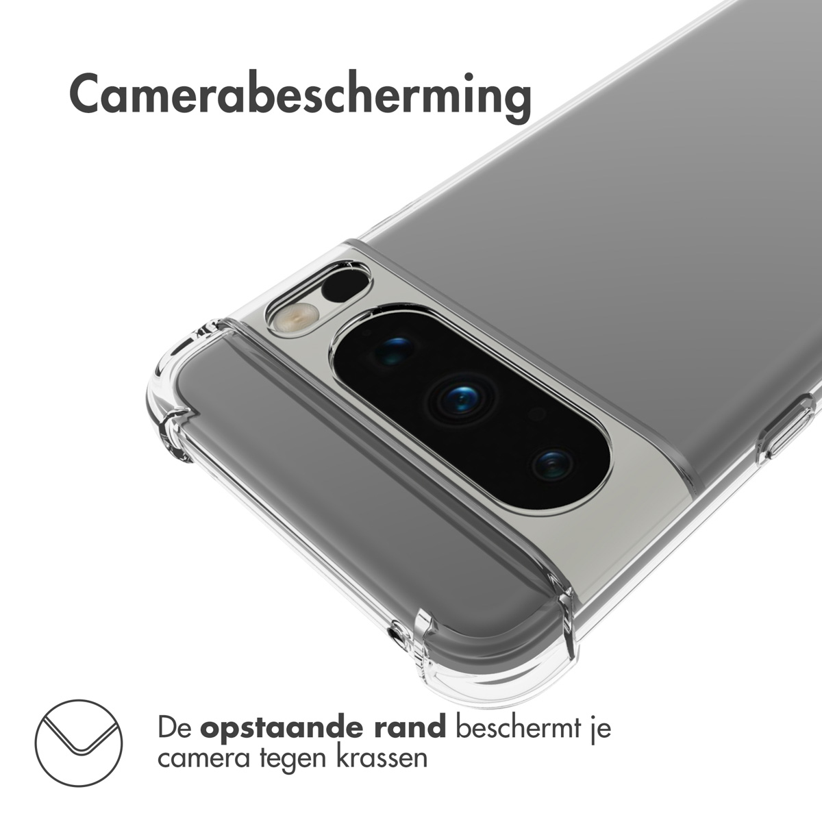Coque de téléphone protégeant l'appareil photo. La conception comporte un bord surélevé pour la protection.
