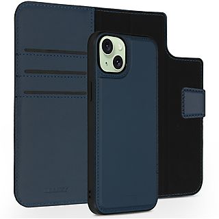 ACCEZZ Premium Leather 2 in 1 Wallet Bookcase Telefoonhoesje voor Apple iPhone 15 Plus Donkerblauw