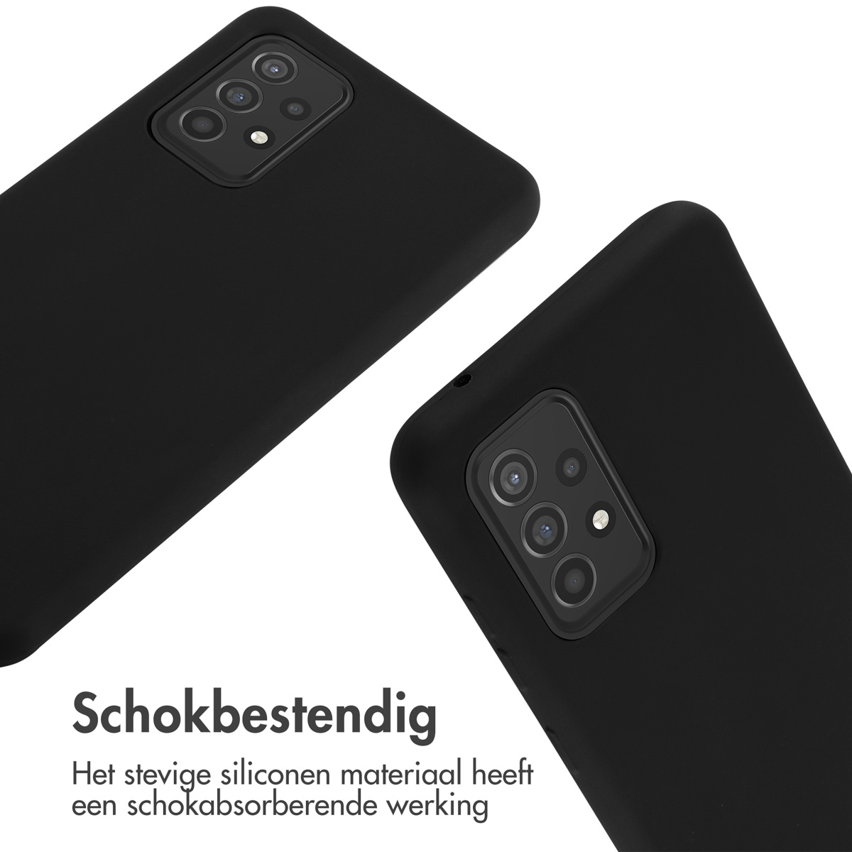 Deux coques de téléphone noires avec modules caméra sur fond blanc.