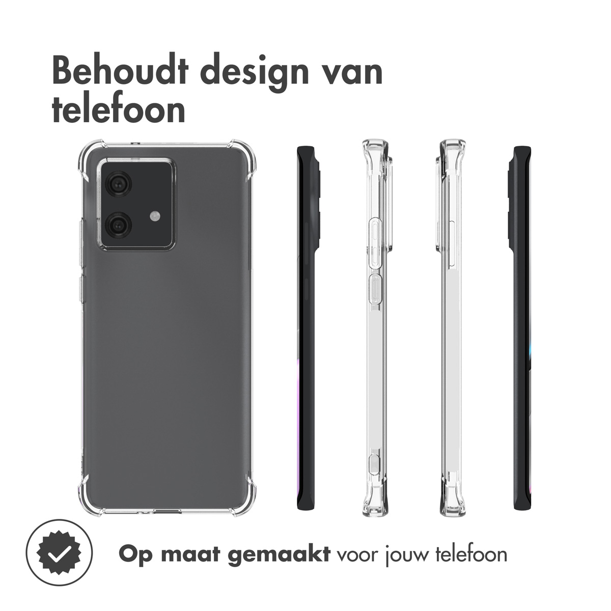 Telefoonhoes met verschillende aanzichten van de telefoonhoes. Witte achtergrond.