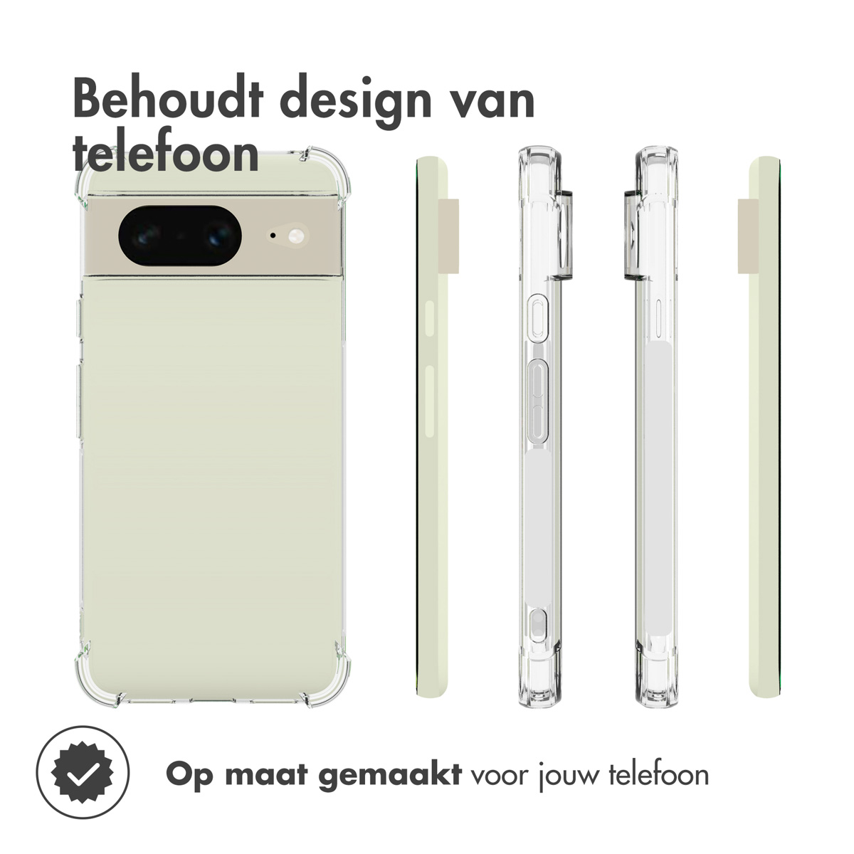 Téléphone dans un étui transparent. L'étui préserve le design du téléphone. Il est fait sur mesure.