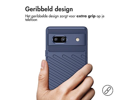 IMOSHION Thunder Backcover Telefoonhoesje voor Google Google Pixel 7a Donkerblauw