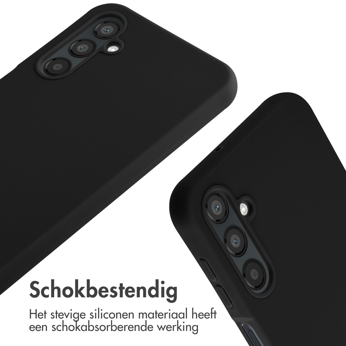 Deux coques de téléphone noires avec systèmes de caméra côte à côte.