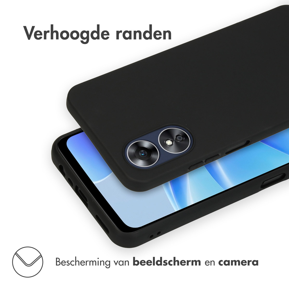 Coque de téléphone noire à bords surélevés protège écran et appareil photo.
