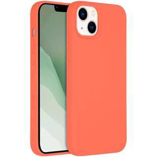 ACCEZZ Liquid Silicone Backcover met MagSafe Telefoonhoesje voor Apple iPhone 14 Plus Oranje