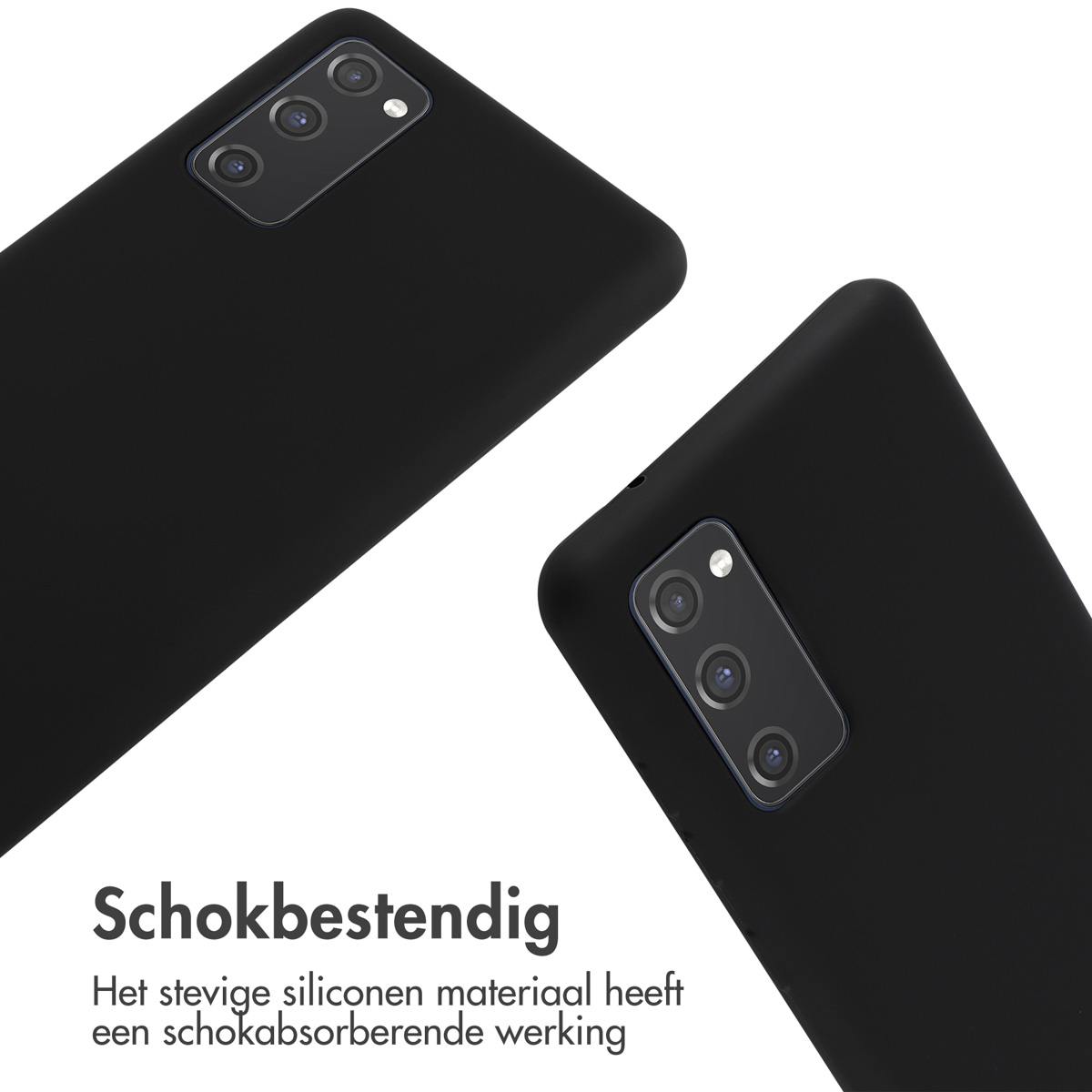 Twee zwarte telefoonhoesjes met camerasystemen.