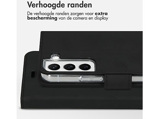 ACCEZZ Wallet Softcase Bookcase Telefoonhoesje voor Samsung Galaxy S22 Zwart