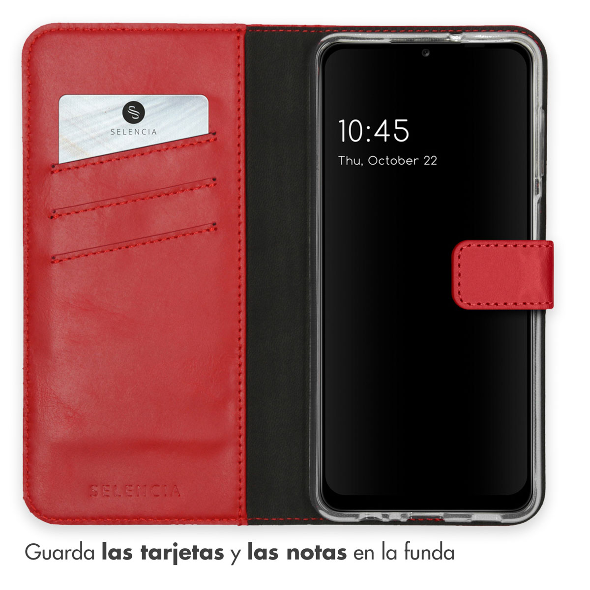 SELENCIA Coque folio compatible avec Samsung Galaxy A12 Étui de Téléphone voor Samsung Samsung Galaxy A12 Rouge