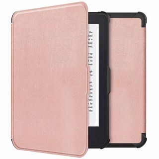 IMOSHION Slim Soft Case Sleepcover Bookcase zonder stand E-reader hoesje voor Tolino,Kobo Kobo Clara 2E, Tolino Shine 4 Rosé goud
