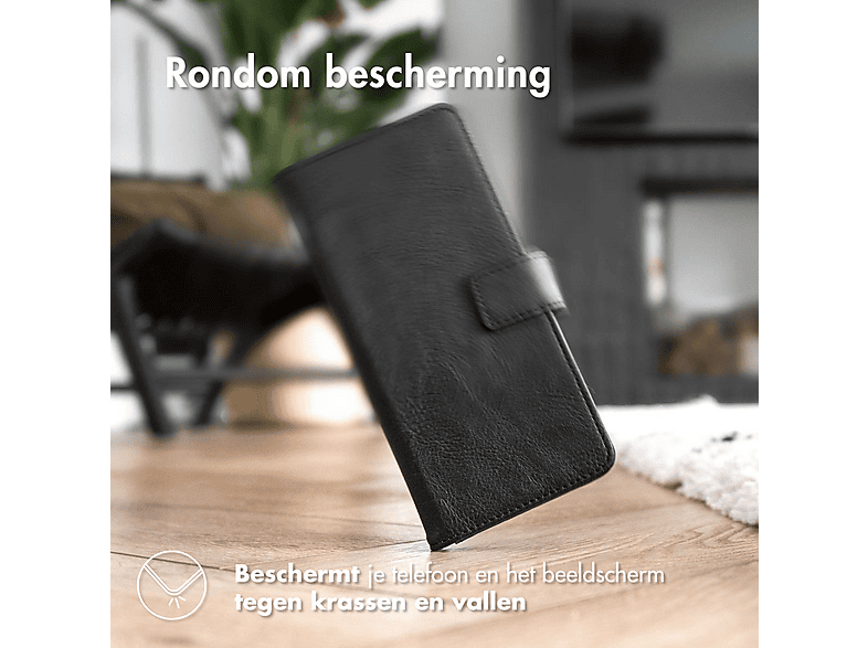 ROVLAK Custodia Portafoglio In Pelle Per OPPO Reno 8 Pro - Flip Cover Con Slot Carte, Supporto Incorporato, Chiusura Magnetica, Nero