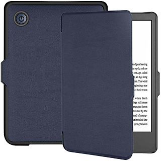 IMOSHION Slim Hard Case Sleepcover Bookcase zonder stand E-reader hoesje voor Tolino,Kobo Tolino Shine 4,Kobo Clara 2E Donkerblauw