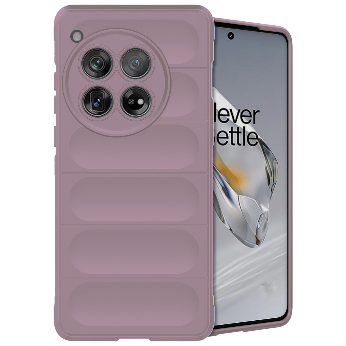 Custodia rosa con un telefono.