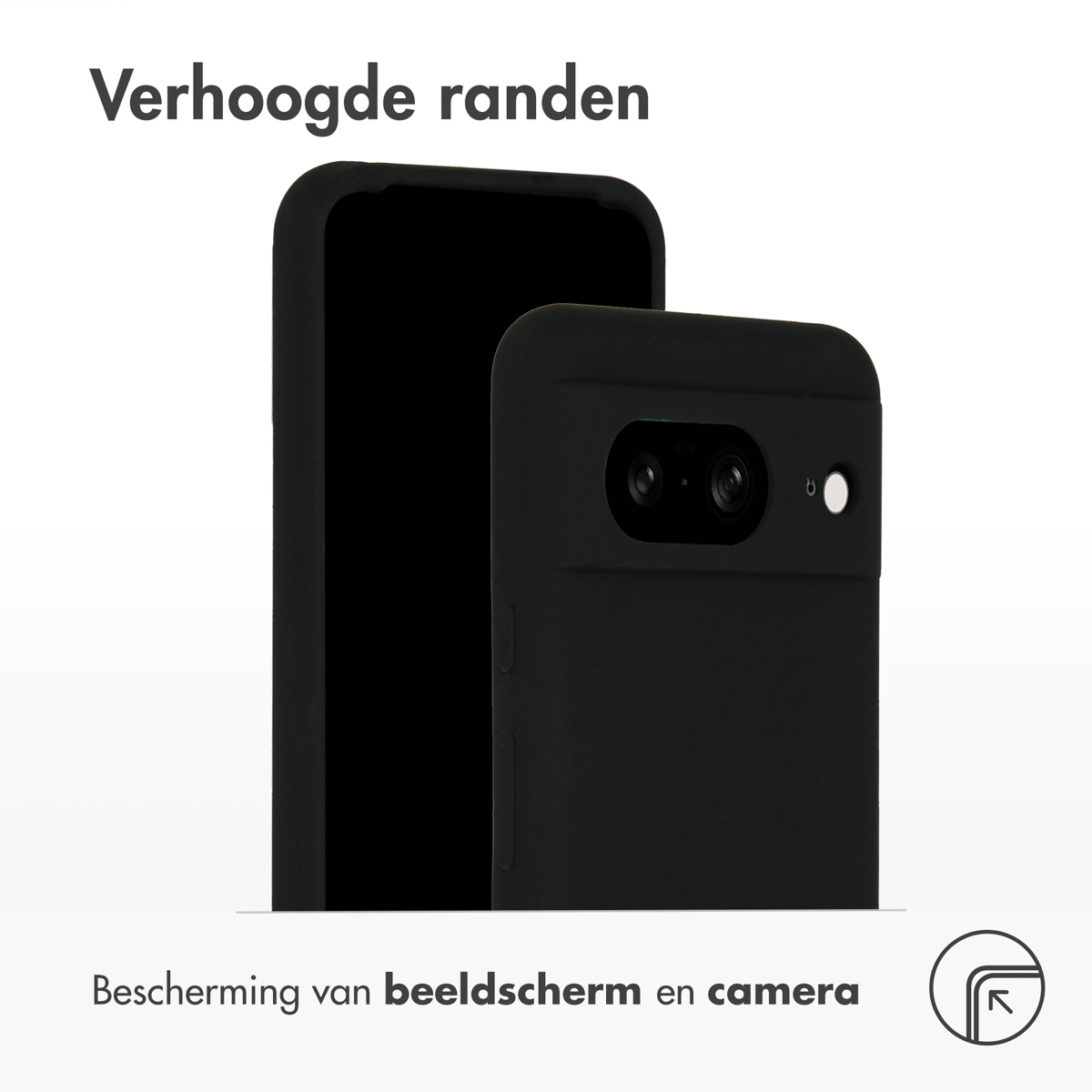 Coque noire avec téléphone noir, protégeant caméra et écran.