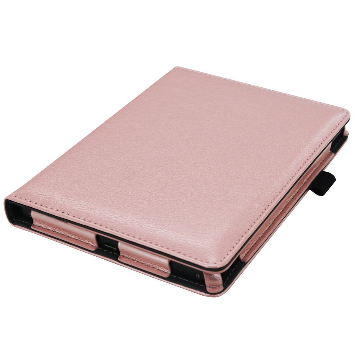Pink phone case, closed. It is placed on a white background.