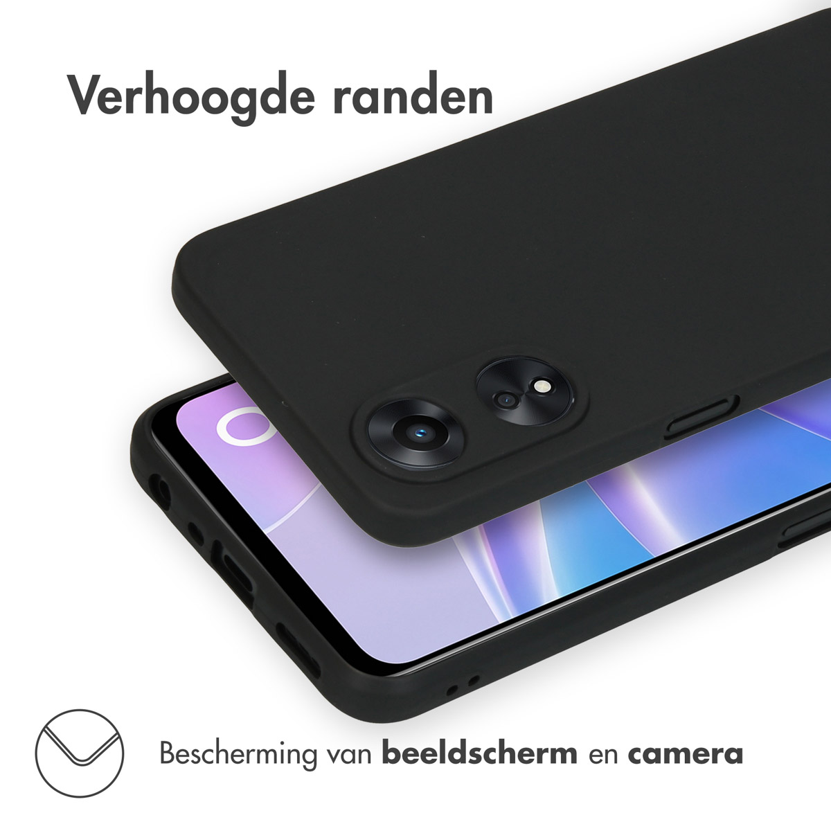 Une coque de téléphone noire. Un téléphone est dedans. L'écran et la caméra sont visibles.