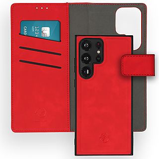 IMOSHION Uitneembare 2-in-1 Luxe Bookcase Telefoonhoesje voor Samsung Galaxy S23 Ultra Rood