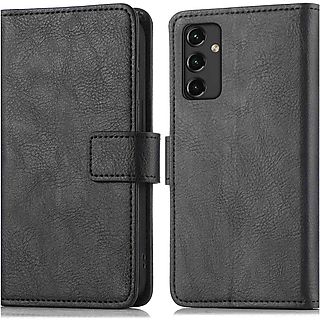 IMOSHION Luxe Bookcase Telefoonhoesje voor Samsung Galaxy A14 (5G), Galaxy A14 (4G) Zwart