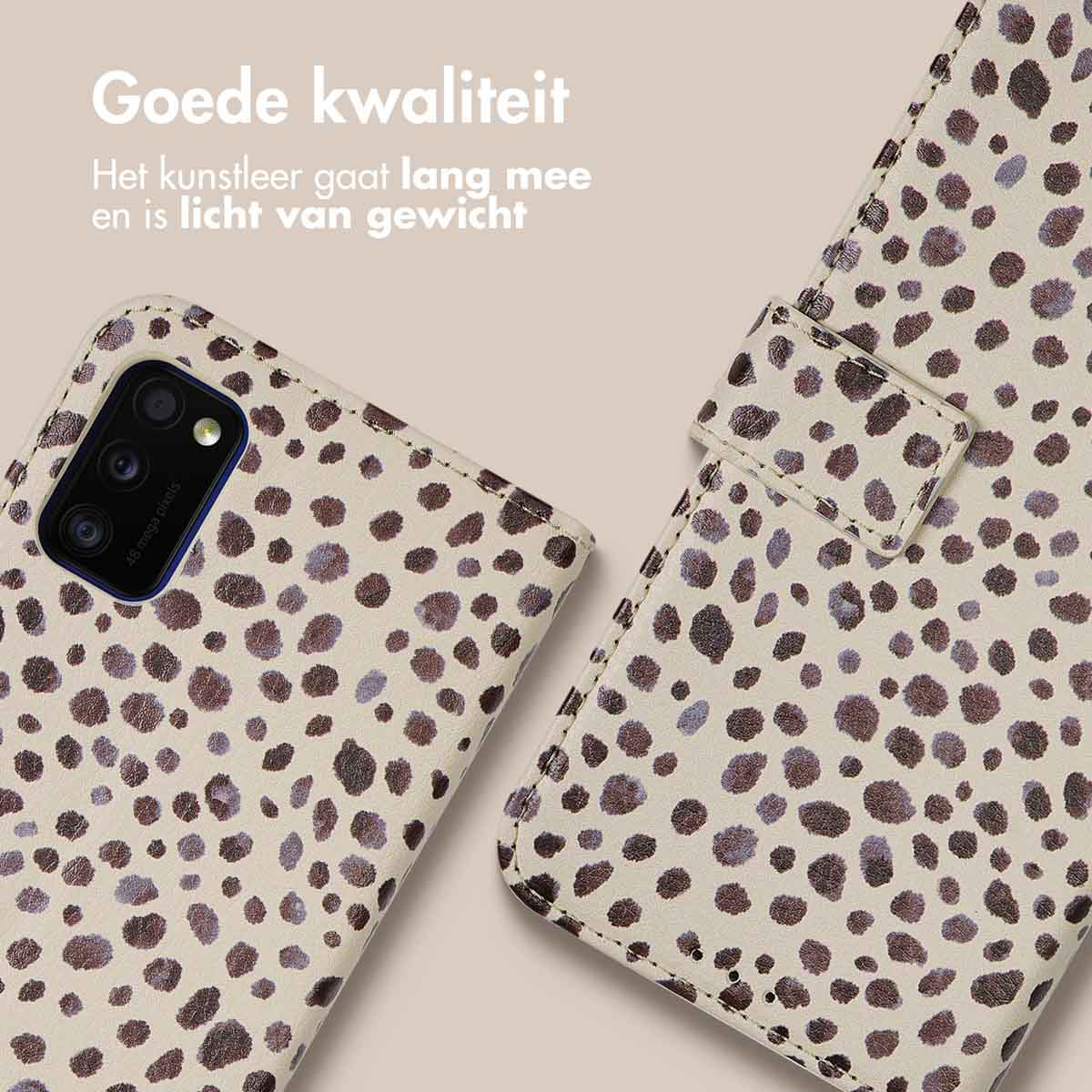 Handyhülle mit Leopardenmuster, Kunstleder, gute Qualität.