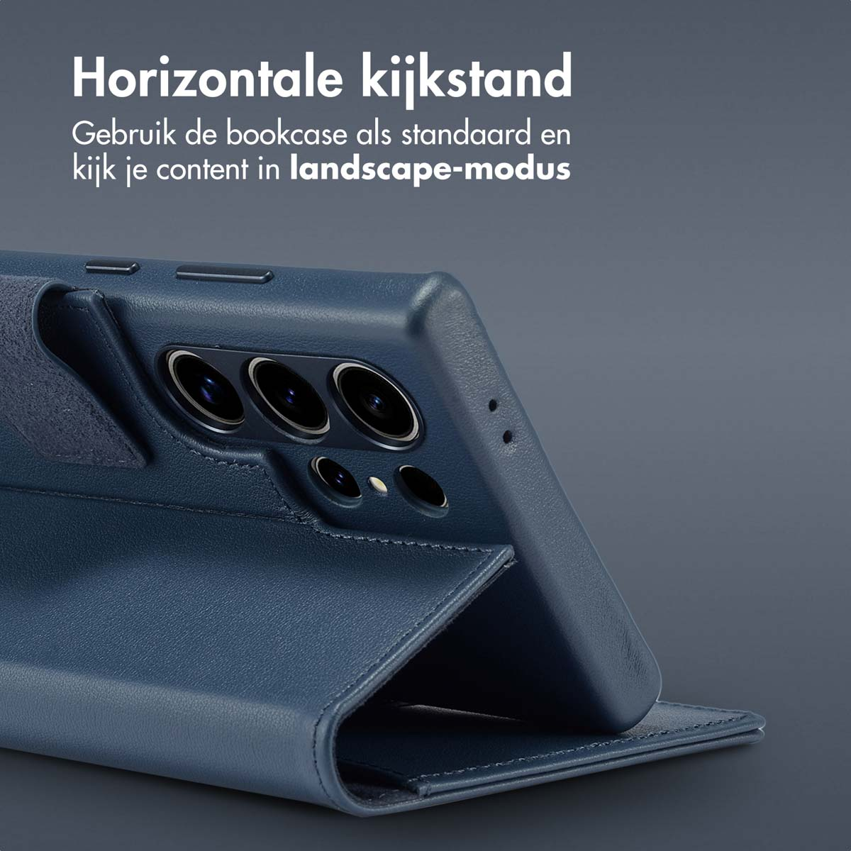 ACCEZZ Leather Bookcase 2-in-1 met MagSafe - Geschikt voor Samsung Galaxy S24 Ultra - Telefoonhoesje voor Samsung Samsung Galaxy S24 Ultra Donkerblauw